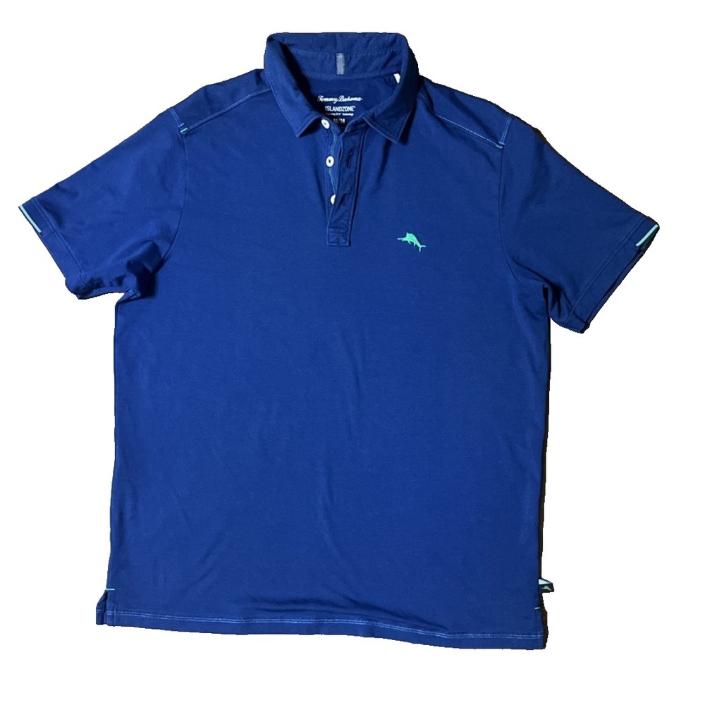 Tommy Bahama Island Zone Performance Polo Shirt S/S Men's M Blue